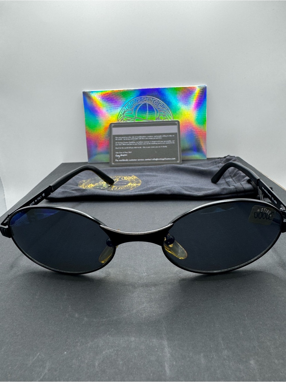 Vintage STING Mod 4179 Oval Sunglasses Made in Italy NOS Deadstock NWT